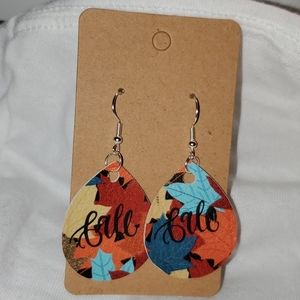 Fall Faux leather earrings